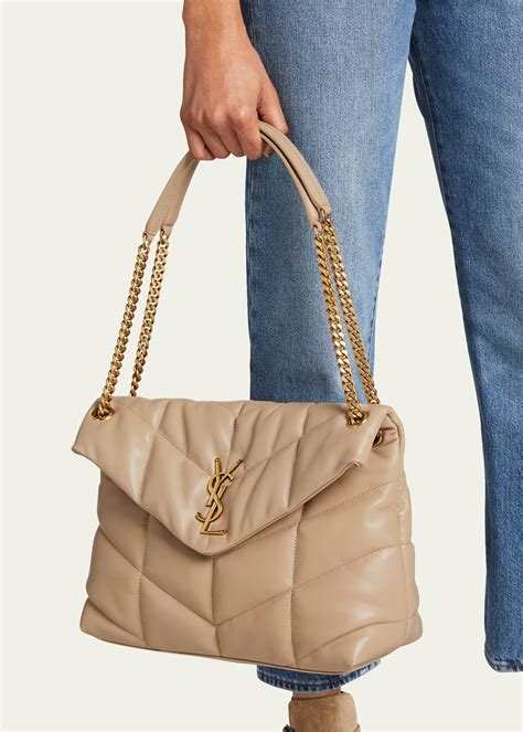 ysl beige puffer bag|ysl puffer bag large.